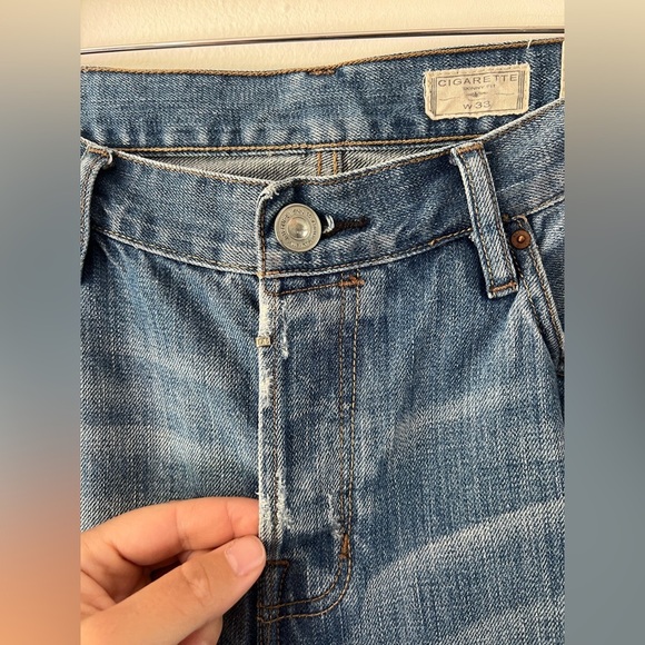 All Saints Men’s Vidal Cigarette Skinny Fit  Blue Denim Jeans Size W33 x L32 - Picture 3 of 12